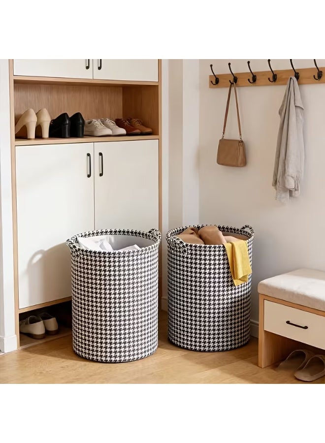 سلة غسيل قابلة للطي ذات سعة كبيرة مناسبة لـ - منظم غسيل متين وقابل للغسل مصنوع من مواد غير قماشية، مزود بمقبض، موفر للمساحة وقابل للطي للملابس وأغطية الأسرة والبطانيات - مثالي لغرفة النوم والحمام وغرفة الغسيل - Image 4